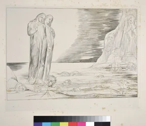 El círculo de los traidores: el pie de Dante golpeando a Bocca degli Abbate, Infierno, Canto XXXII, ilustración de la 